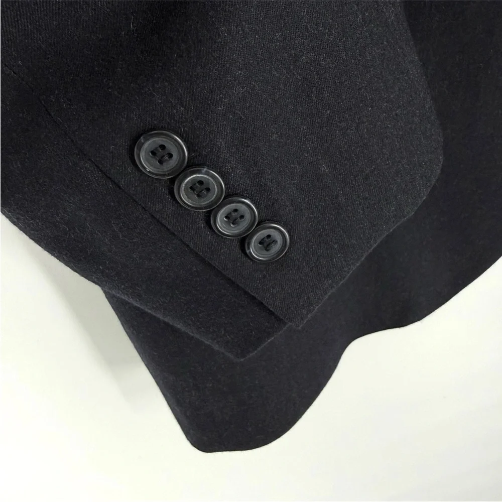 Jos A Bank Wool Cashmere Blazer Mens Size 44R Navy Blue Classic Sport Coat